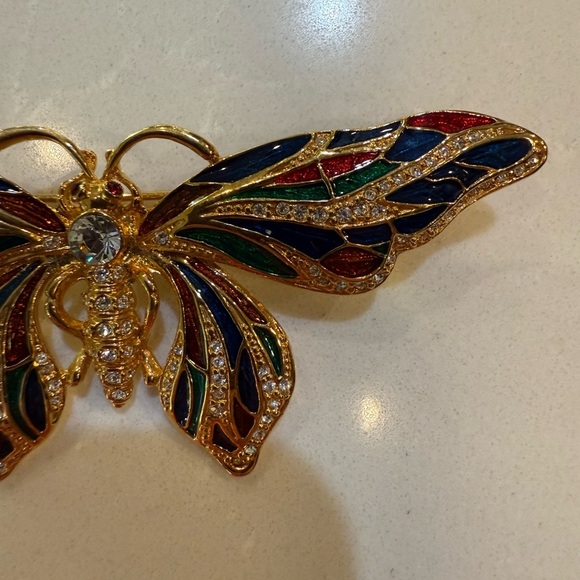 Camrose & Kross Vintage 90โs Jackie Kennedy Butterfly Brooch - Picture 5 of 10